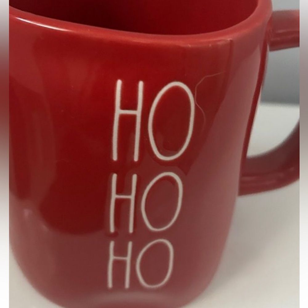 Rae Dunn By Magenta HO HO HO Red Ceramic LL Christmas Coffee Tea Mug